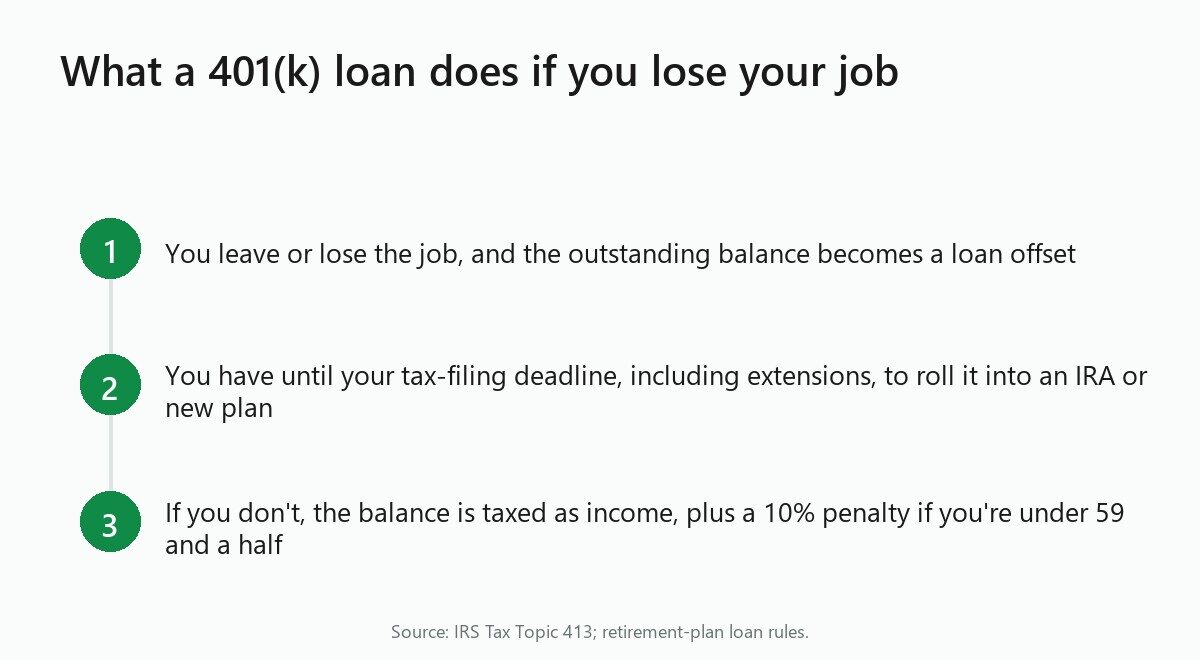 What a 401(k) loan does if you lose your job