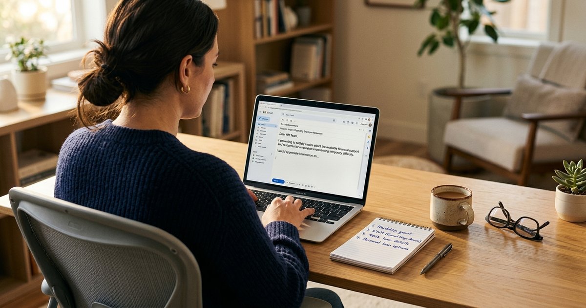 HR benefits brochure on a desk next to a smartphone showing an employer earned wage access app